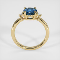 1.08 Ct. Greenish Blue Sapphire Ring, 14K Yellow Gold 3