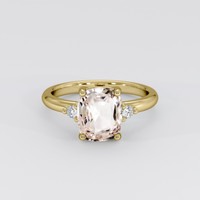 1.82 Ct. Peach Sapphire Ring, 14K Yellow Gold 1