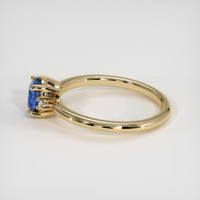 0.58 Ct. Blue Sapphire Ring, 14K Yellow Gold 4