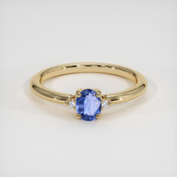 0.49 Ct. Blue Sapphire Ring, 14K Yellow Gold 1