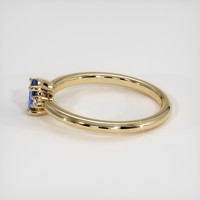 0.49 Ct. Blue Sapphire Ring, 14K Yellow Gold 4