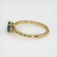 0.66 Ct. Sapphire Ring, 14K Yellow Gold 4