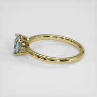 1.02 Ct. Bluish Green Sapphire Ring, 14K Yellow Gold 4