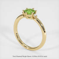 0.76 Ct. Sapphire Ring, 14K Yellow Gold 2