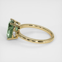 3.64 Ct. Green Sapphire Ring, 14K Yellow Gold 4