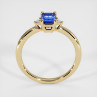 0.89 Ct. Blue Sapphire Ring, 18K Yellow Gold 3