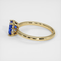 0.89 Ct. Blue Sapphire Ring, 18K Yellow Gold 4