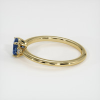 0.62 Ct. Greenish Blue Sapphire Ring, 18K Yellow Gold 4