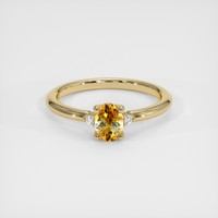 0.63 Ct. Bi Color Sapphire Ring, 18K Yellow Gold 1