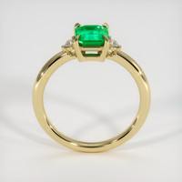 0.92 Ct. Emerald Ring, 18K Yellow Gold 3