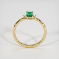 0.41 Ct. Emerald Ring, 18K Yellow Gold 3