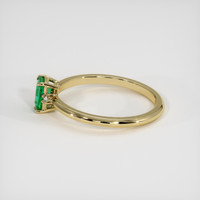 0.41 Ct. Emerald Ring, 18K Yellow Gold 4