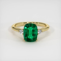 2.28 Ct. Emerald Ring, 18K Yellow Gold 1