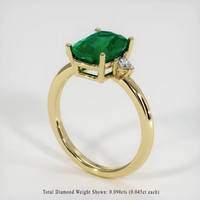 2.28 Ct. Emerald Ring, 18K Yellow Gold 2