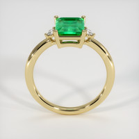 1.33 Ct. Emerald Ring, 18K Yellow Gold 3