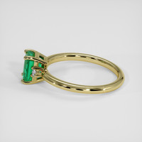 1.03 Ct. Emerald Ring, 18K Yellow Gold 4