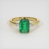 2.25 Ct. Emerald Ring, 18K Yellow Gold 1