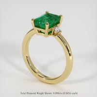 2.25 Ct. Emerald Ring, 18K Yellow Gold 2