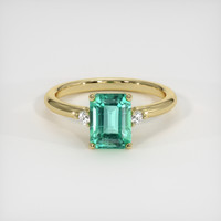 1.86 Ct. Emerald Ring, 18K Yellow Gold 1