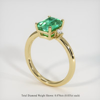 1.86 Ct. Emerald Ring, 18K Yellow Gold 2