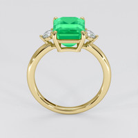 3.07 Ct. Emerald Ring, 18K Yellow Gold 3
