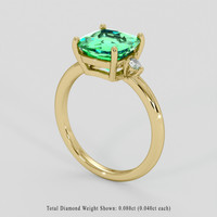 2.69 Ct. Emerald Ring, 18K Yellow Gold 2