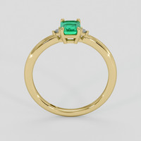 0.84 Ct. Emerald Ring, 18K Yellow Gold 3