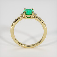 0.67 Ct. Emerald Ring, 18K Yellow Gold 3