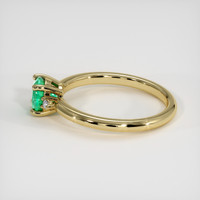0.67 Ct. Emerald Ring, 18K Yellow Gold 4