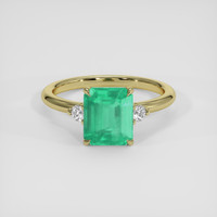 2.23 Ct. Emerald Ring, 18K Yellow Gold 1