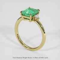2.23 Ct. Emerald Ring, 18K Yellow Gold 2