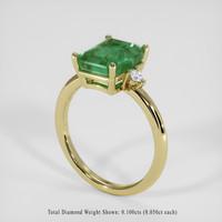 3.50 Ct. Emerald Ring, 18K Yellow Gold 2