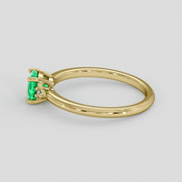 0.59 Ct. Emerald Ring, 18K Yellow Gold 4