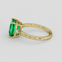 2.95 Ct. Emerald Ring, 18K Yellow Gold 4