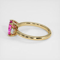 1.21 Ct. Pink Sapphire Ring, 18K Yellow Gold 4
