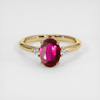 1.51 Ct. Ruby Ring, 18K Yellow Gold 1