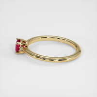 0.53 Ct. Ruby Ring, 18K Yellow Gold 4