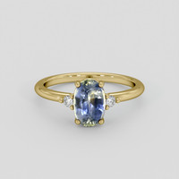 1.91 Ct. Bi Color / Parti Sapphire Ring, 18K Yellow Gold 1