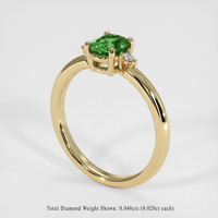 0.79 Ct. Sapphire Ring, 18K Yellow Gold 2