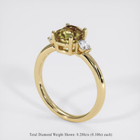 1.79 Ct. Bi Color Sapphire Ring, 18K Yellow Gold 2