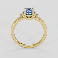 1.24 Ct. Blue Sapphire Ring, 18K Yellow Gold 3