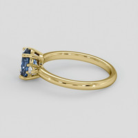 1.24 Ct. Blue Sapphire Ring, 18K Yellow Gold 4