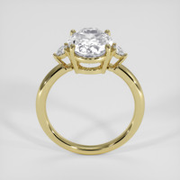 4.26 Ct. White Sapphire Ring, 18K Yellow Gold 3