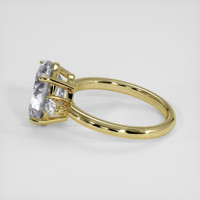 4.26 Ct. White Sapphire Ring, 18K Yellow Gold 4