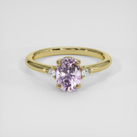 1.62 Ct. Pinkish Purple Sapphire Ring, 18K Yellow Gold 1