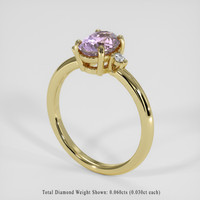 1.62 Ct. Pinkish Purple Sapphire Ring, 18K Yellow Gold 2