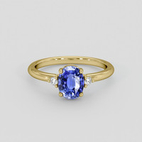 1.56 Ct. Blue Sapphire Ring, 18K Yellow Gold 1