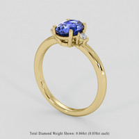 1.56 Ct. Blue Sapphire Ring, 18K Yellow Gold 2
