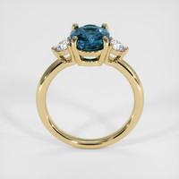 1.68 Ct. Greenish Blue Sapphire Ring, 18K Yellow Gold 3