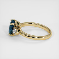 1.68 Ct. Greenish Blue Sapphire Ring, 18K Yellow Gold 4